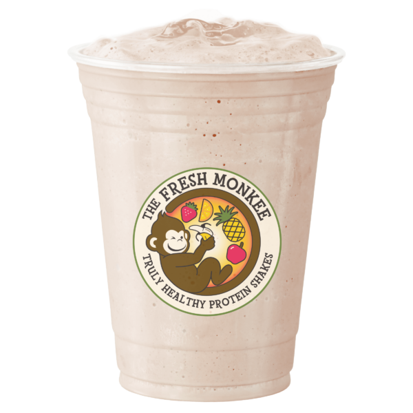 Indulge in the rich and satisfying flavors of Dirty Monkee, one of our signature healthy protein shakes at The Fresh Monkee.