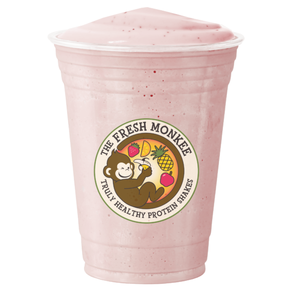 Indulge in guilt-free goodness with our Mass Strawberry Oats healthy smoothie from The Fresh Monkee.