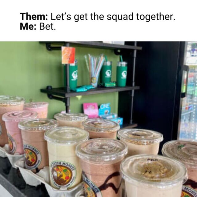Did we say that right? Feel free to correct us in the comments, we're just trying to keep up with the lingo. 😂

#TheFreshMonkee #Smoothies #Smoothie #ProteinShakes #HealthyShakes #CleanEating #MealReplacement #HealthyLiving