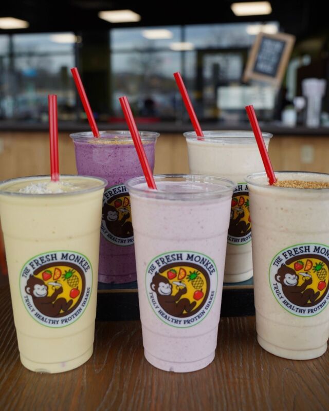 Sip into spring with something fresh!  Find your perfect shake for every sunny day🥤 🌸 🍓

#SpringShake #ProteinBoost #FreshlyBlended #TheFreshMonkee